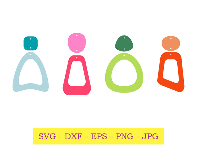 Earring svg templates, Pendant svg, Leather earring svg, Earring bundle svg, Earring cut files SVG FancyDigitalPrint 