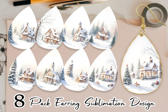 Earring Teardrop Sublimation artnoy 