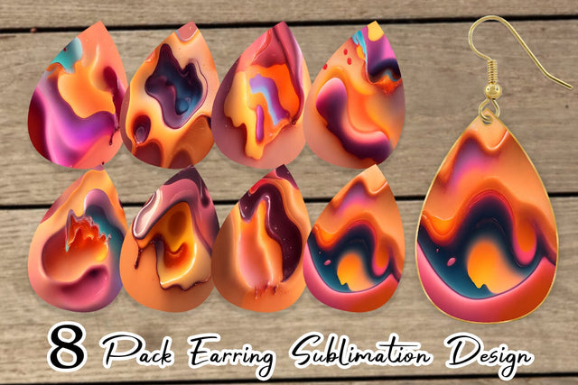 Earring Teardrop Sublimation artnoy 