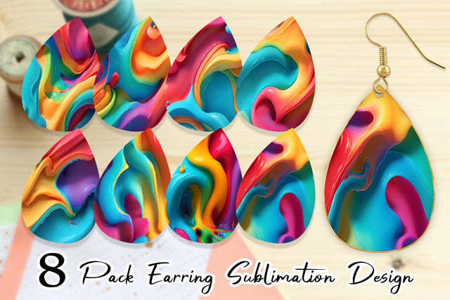 Earring Teardrop Sublimation artnoy 