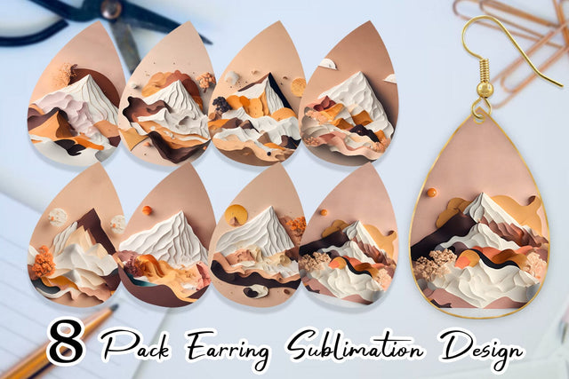 Earring Teardrop Sublimation artnoy 