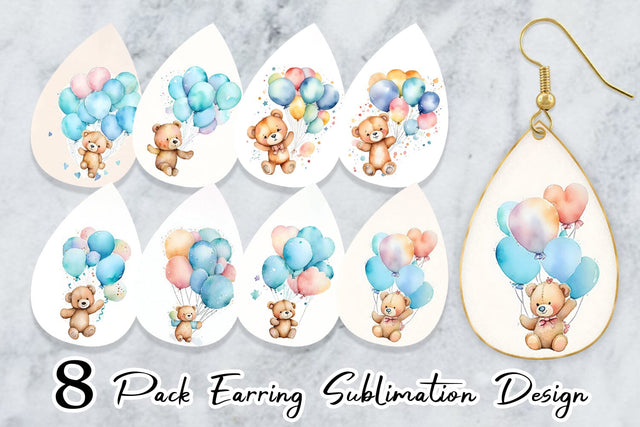 Earring Teardrop Sublimation artnoy 