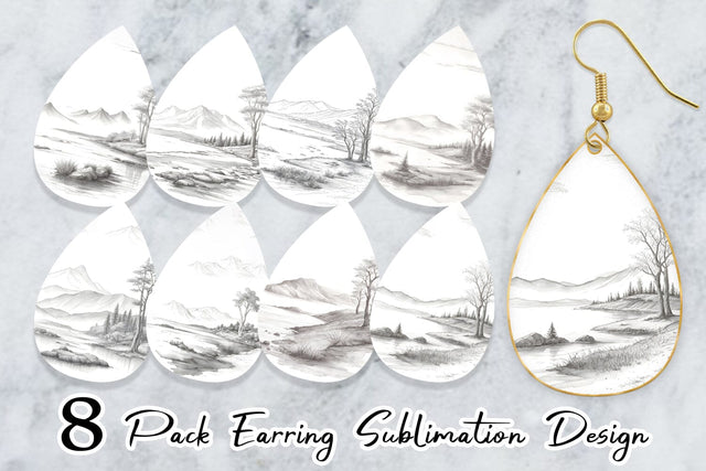 Earring Teardrop Sublimation artnoy 