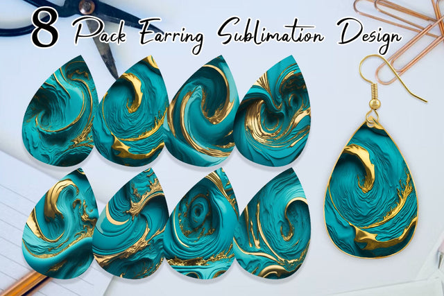 Earring teardrop sublimation design SVG artnoy 