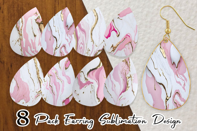 Earring teardrop sublimation design SVG artnoy 
