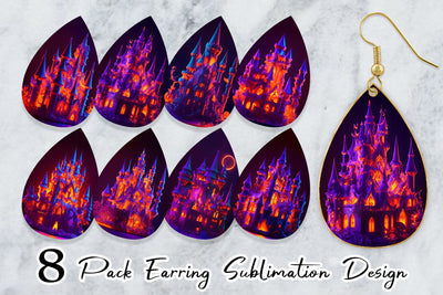 Earring teardrop sublimation design SVG artnoy 