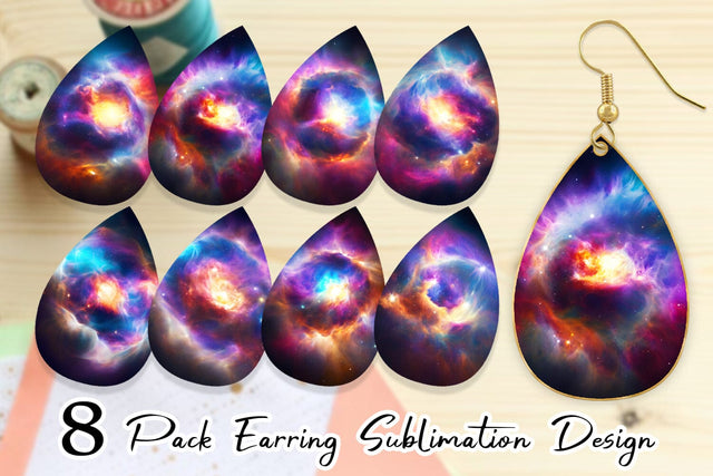 Earring teardrop sublimation design SVG artnoy 