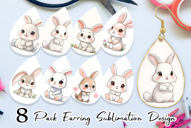 Earring teardrop sublimation design SVG artnoy 