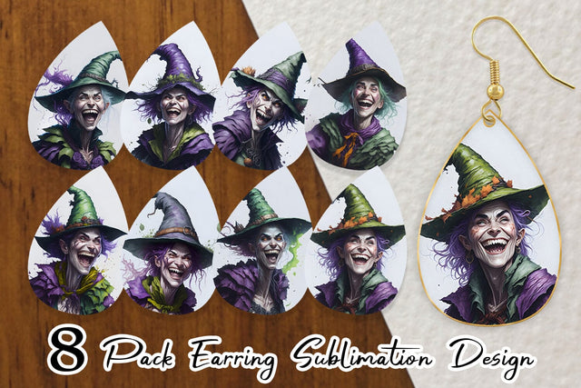 Earring teardrop sublimation design SVG artnoy 