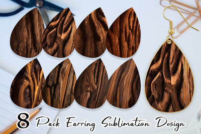 Earring teardrop sublimation design SVG artnoy 