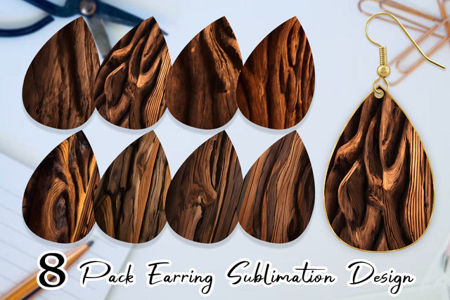 Earring teardrop sublimation design SVG artnoy 