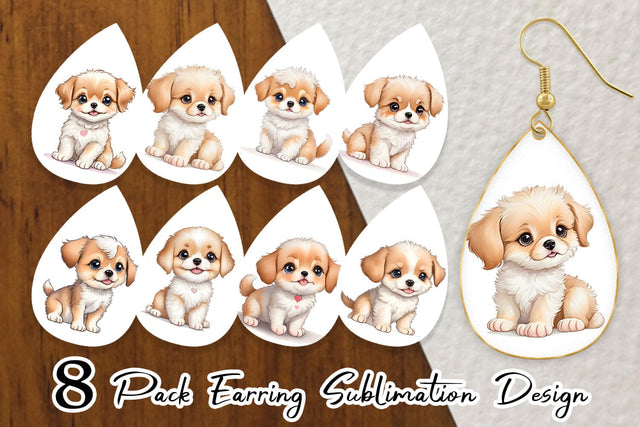 Earring teardrop sublimation design SVG artnoy 