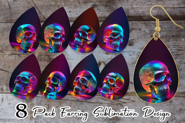 Earring teardrop sublimation design SVG artnoy 