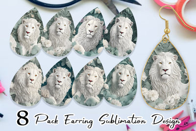 Earring teardrop sublimation design SVG artnoy 