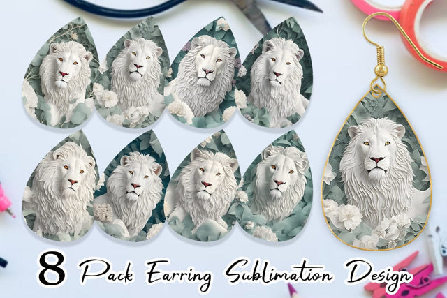 Earring teardrop sublimation design SVG artnoy 