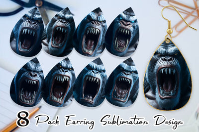 Earring teardrop sublimation design SVG artnoy 