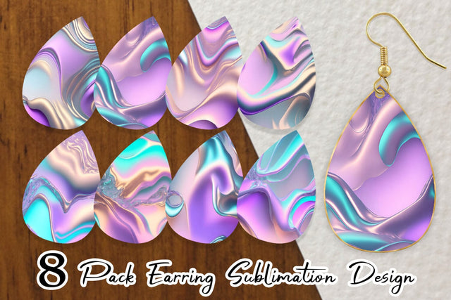 Earring teardrop sublimation design SVG artnoy 
