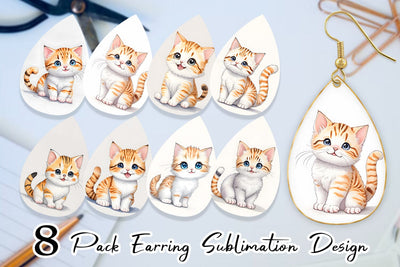 Earring teardrop sublimation design SVG artnoy 
