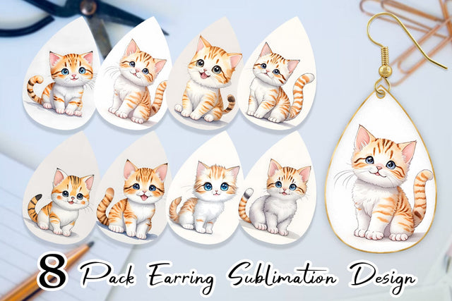 Earring teardrop sublimation design SVG artnoy 