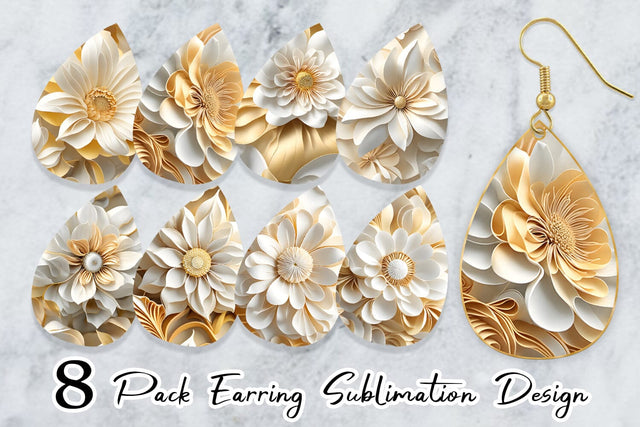 Earring teardrop sublimation design SVG artnoy 