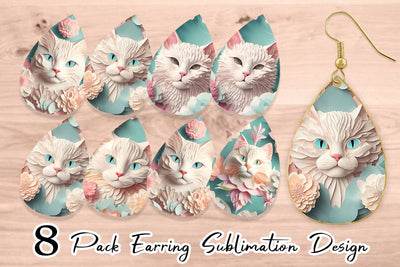 Earring teardrop sublimation design SVG artnoy 