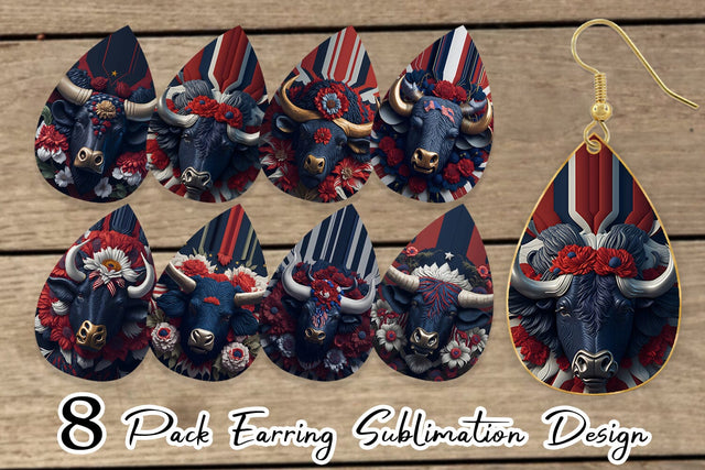 Earring teardrop sublimation design SVG artnoy 