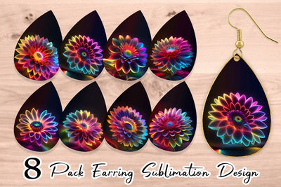 Earring teardrop sublimation design SVG artnoy 