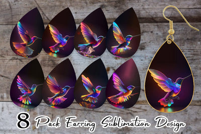 Earring teardrop sublimation design SVG artnoy 