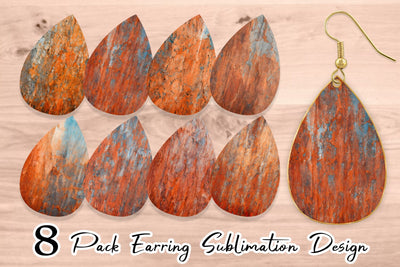 Earring teardrop sublimation design SVG artnoy 
