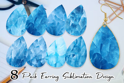 Earring teardrop sublimation design SVG artnoy 