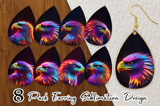 Earring teardrop sublimation design SVG artnoy 