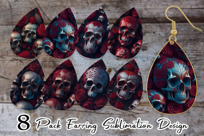 Earring teardrop sublimation design SVG artnoy 