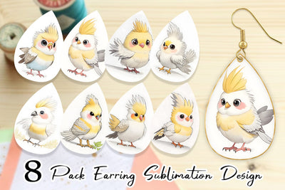 Earring teardrop sublimation design SVG artnoy 