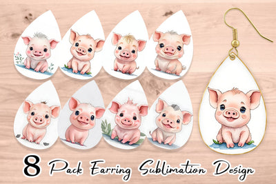 Earring teardrop sublimation design SVG artnoy 