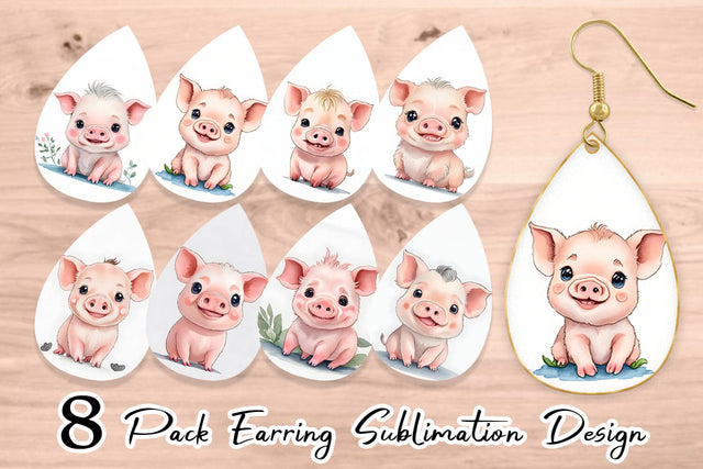 Earring teardrop sublimation design SVG artnoy 