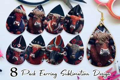 Earring teardrop sublimation design SVG artnoy 