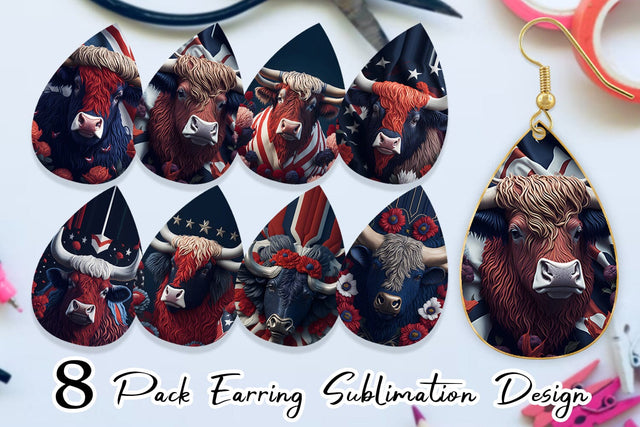 Earring teardrop sublimation design SVG artnoy 