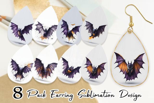 Earring teardrop sublimation design SVG artnoy 