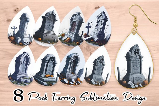 Earring teardrop sublimation design SVG artnoy 
