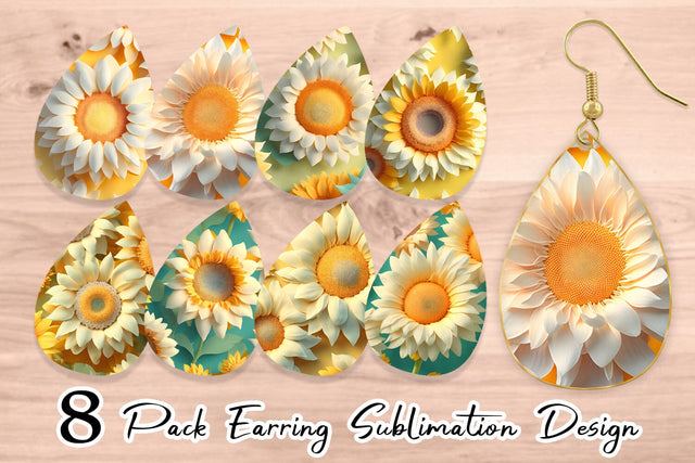 Earring teardrop sublimation design SVG artnoy 