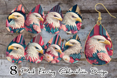 Earring teardrop sublimation design SVG artnoy 