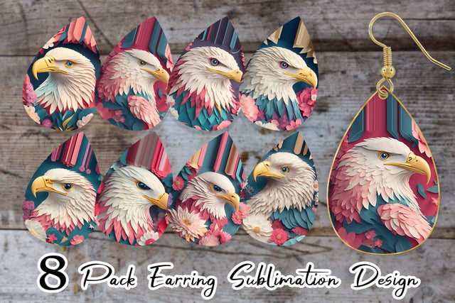 Earring teardrop sublimation design SVG artnoy 