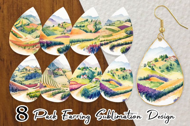 Earring teardrop sublimation design SVG artnoy 
