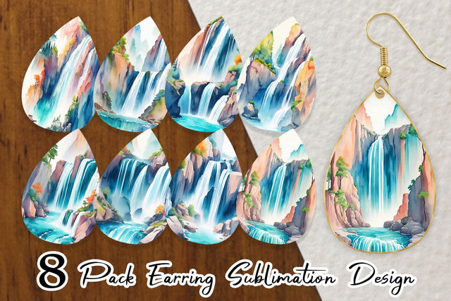 Earring teardrop sublimation design SVG artnoy 