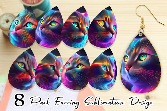 Earring teardrop sublimation design SVG artnoy 
