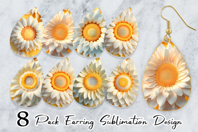 Earring teardrop sublimation design SVG artnoy 