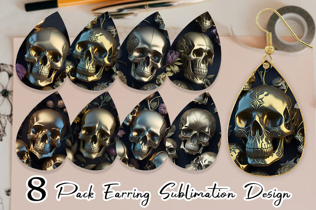 Earring teardrop sublimation design SVG artnoy 