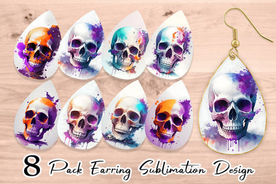 Earring teardrop sublimation design SVG artnoy 