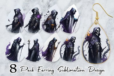 Earring teardrop sublimation design SVG artnoy 