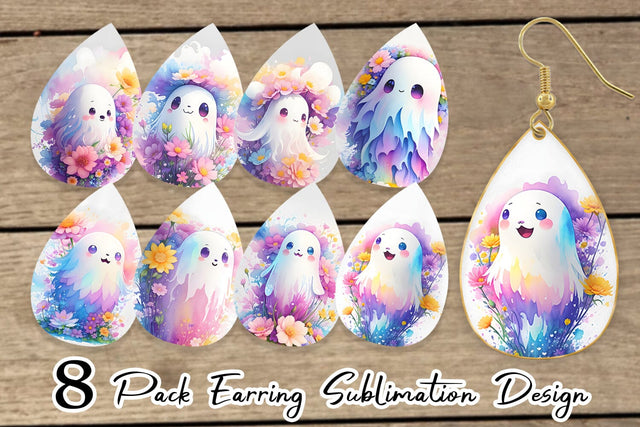 Earring teardrop sublimation design SVG artnoy 